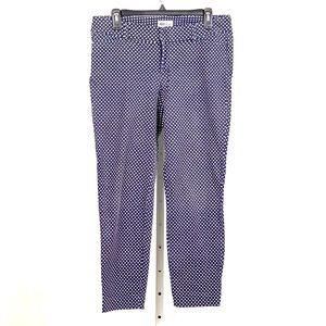 Old Navy Pixie blue/white polka dot ankle pant 10 Reg 243